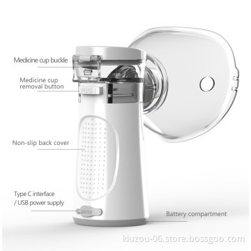 2021KIUZOU arrival medical equipment portable  Mini ultrasonic  atomizer children mesh Nebulizer and  adults handheld  Nebulizer